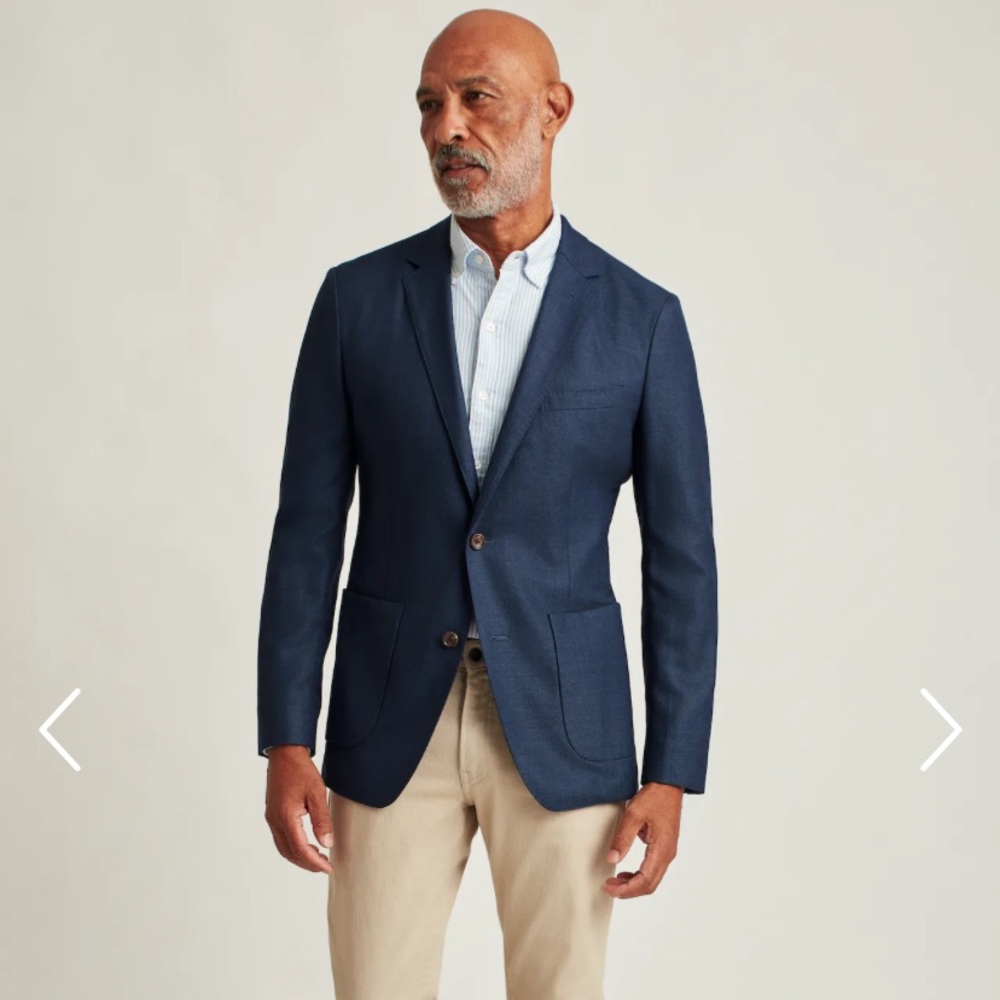 Bonobos - Unconstructed Italian Wool Blazer - 40L - Bright Navy